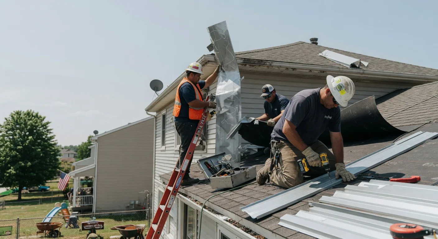 Storm Damage Metal Roof Repair in Mosherville, MI